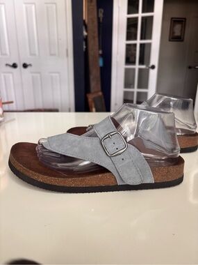 NEW Women’s White Mountain Carly Footbed Sandals in Denim